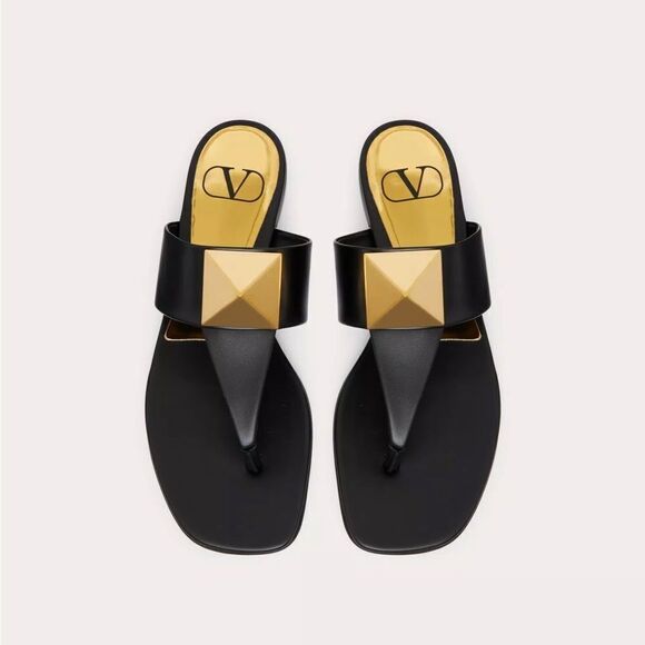 Valentino one stud calfskin thong sandal sz 6 - Picture 2 of 10